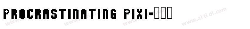 Procrastinating Pixi字体转换